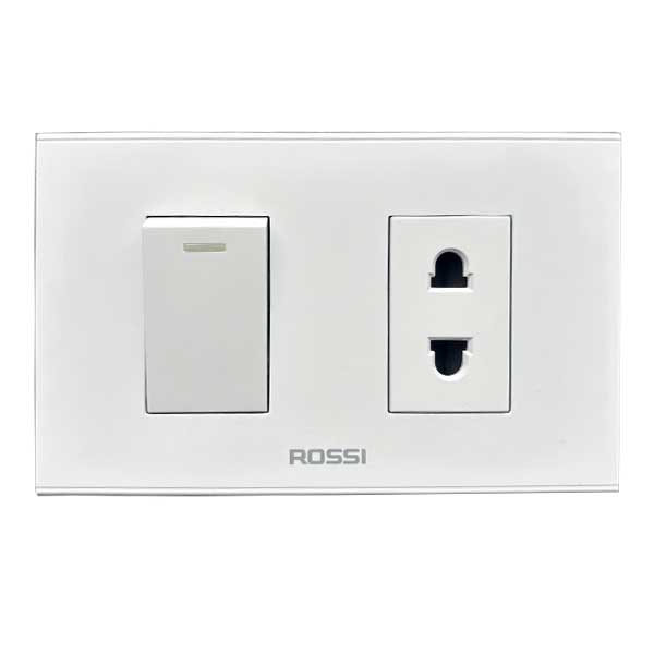 Bộ công tắc 1 chiều và ổ cắm 2 chấu R30 