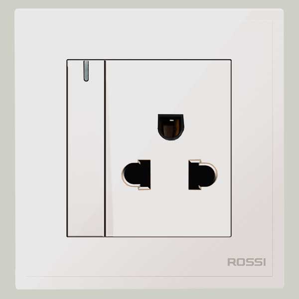 Ổ cắm 3 chấu  kèm công tắc R60